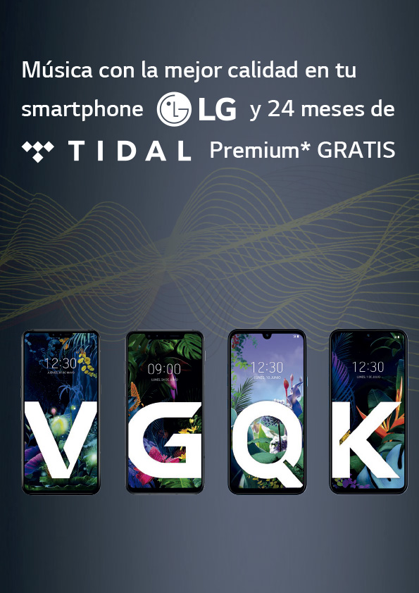 Smartphone LG regalo suscripción TIDAL exclusiva Vodafone