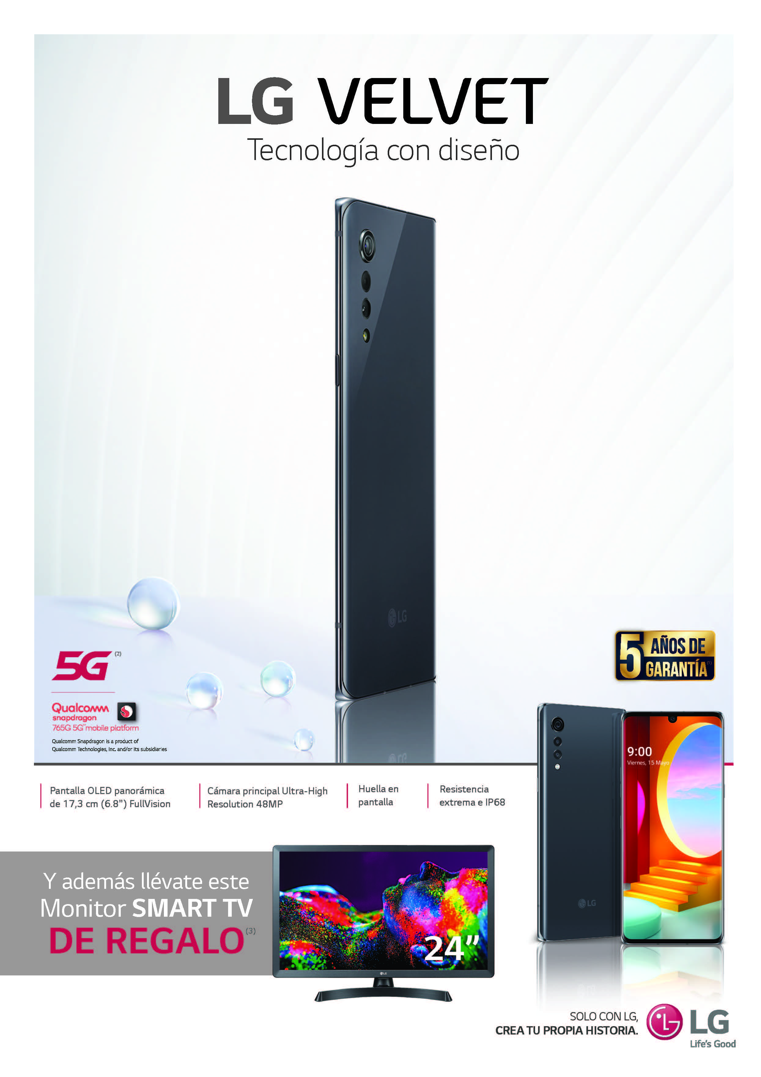 MC - LG VELVET 5G – Regalo LG Monitor TV Smart TV24”