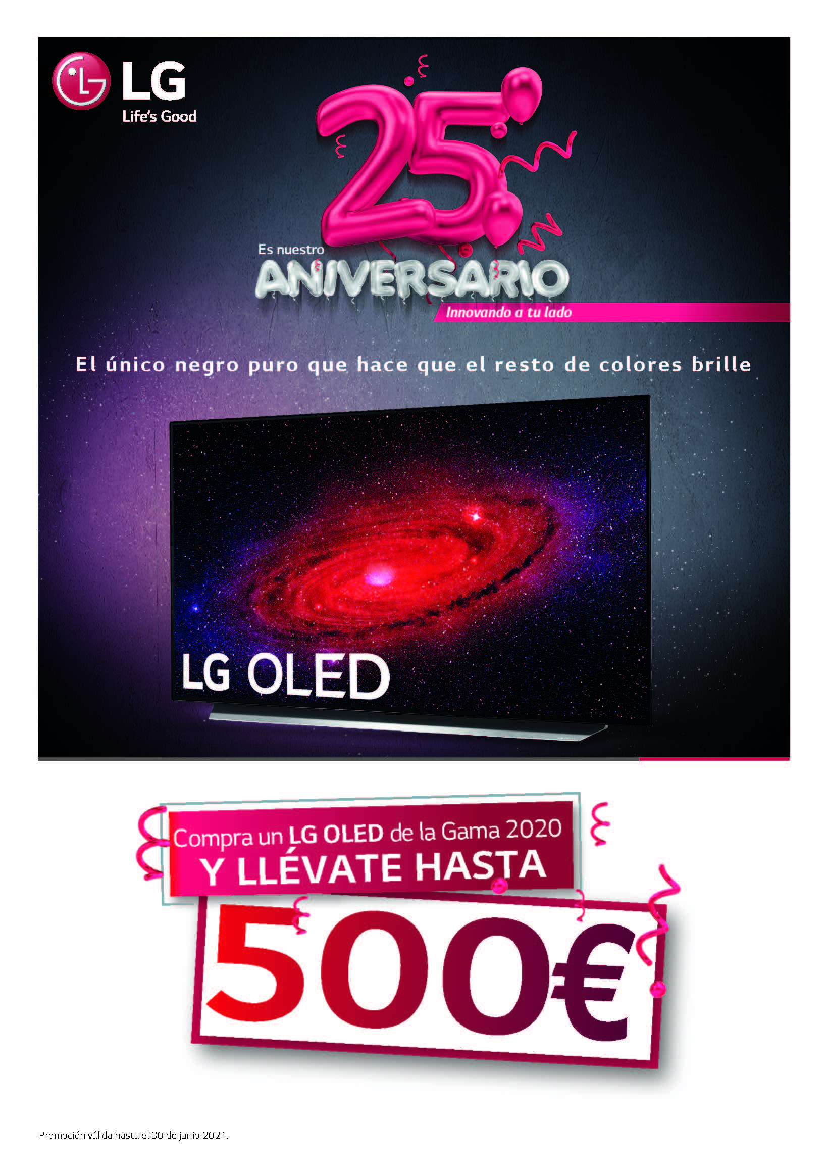 Compra un Televisor LG OLED y llévate hasta 500€ en cashback